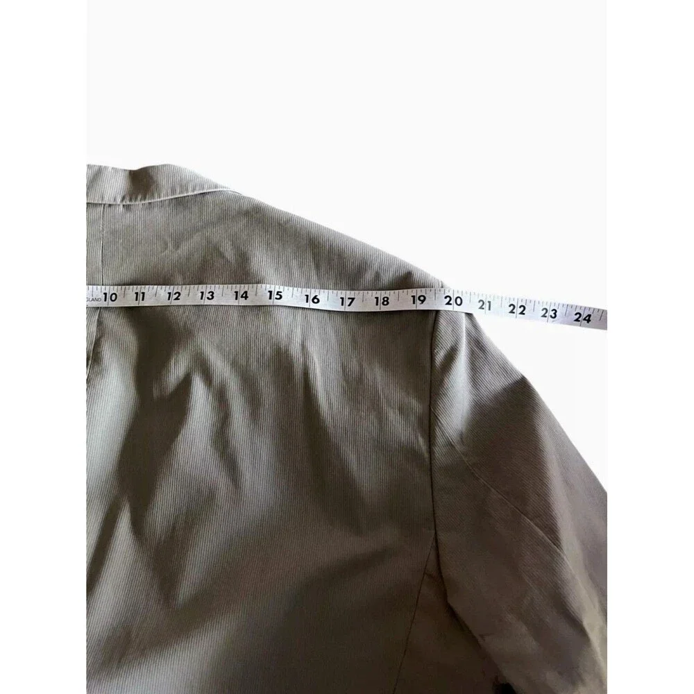 John Varvatos Blazer Men 46R Cotton Twill Sport Coat Khaki Casual Light Weight